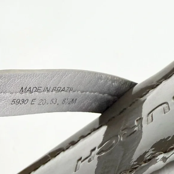 Tory Burch Gray Patent Leather Miller Sandals Size 8.5 - Picture 8 of 8